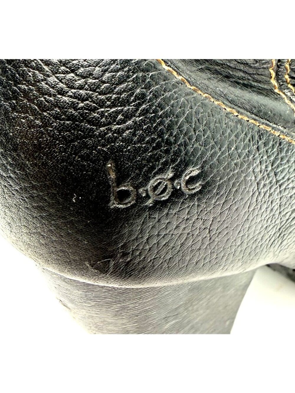 b.o.c. Knee High Boots Womens 6 Black Leather Comfort Side Zip Block Heel Y2K - Picture 15 of 15
